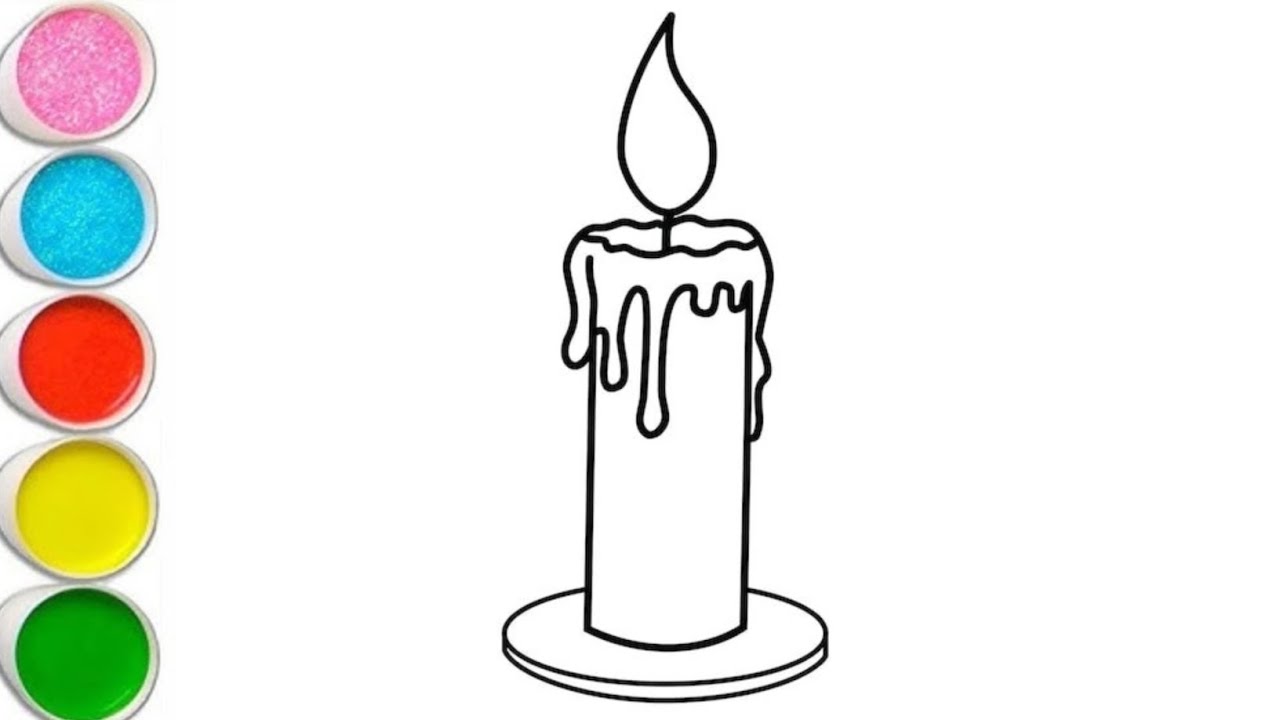 How To Draw Candle 🕯️| How To Draw Candle Drawing | Diwali Special Candle Drawing Easy 