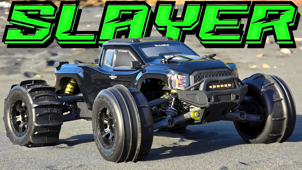 Sand Slayer!!! Rlaarlo Omni Terminator on Paddle Tires Speed & Bash Test at Beach!