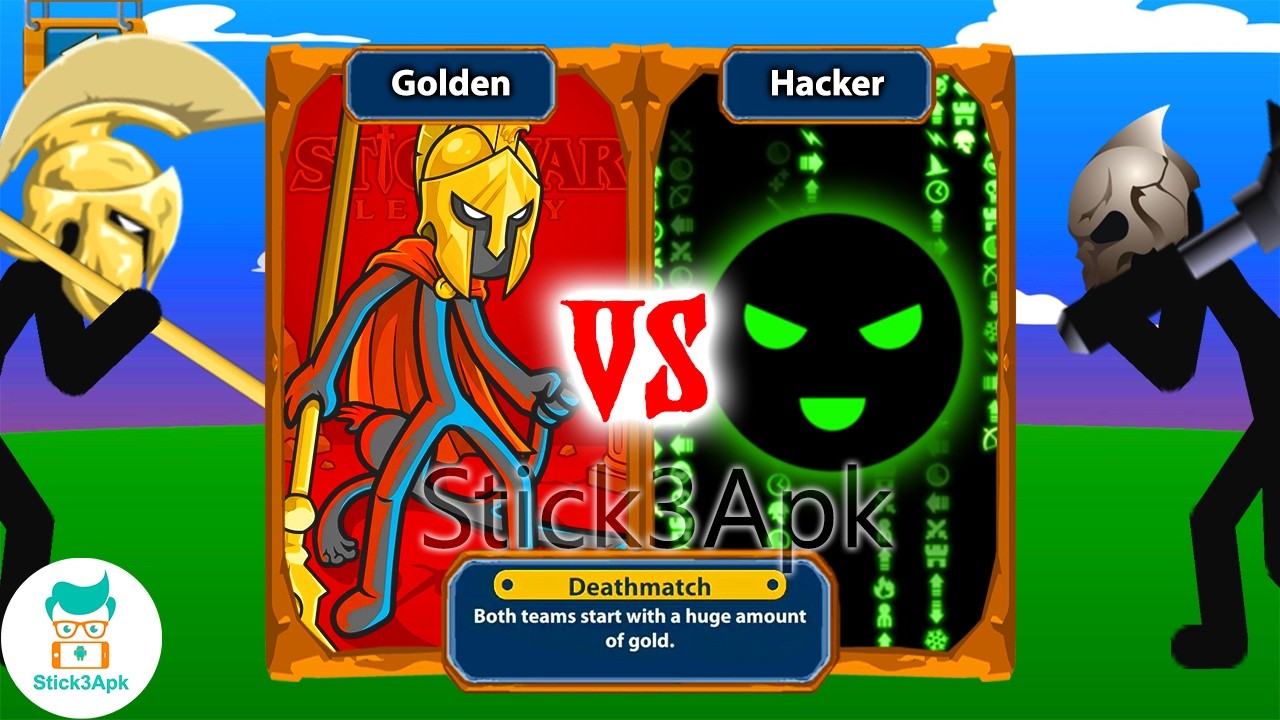 INSANE FINALS: Golden vs Hacker (Stick Figure Boss Fight) | Stick War Legacy | Stick3Apk
