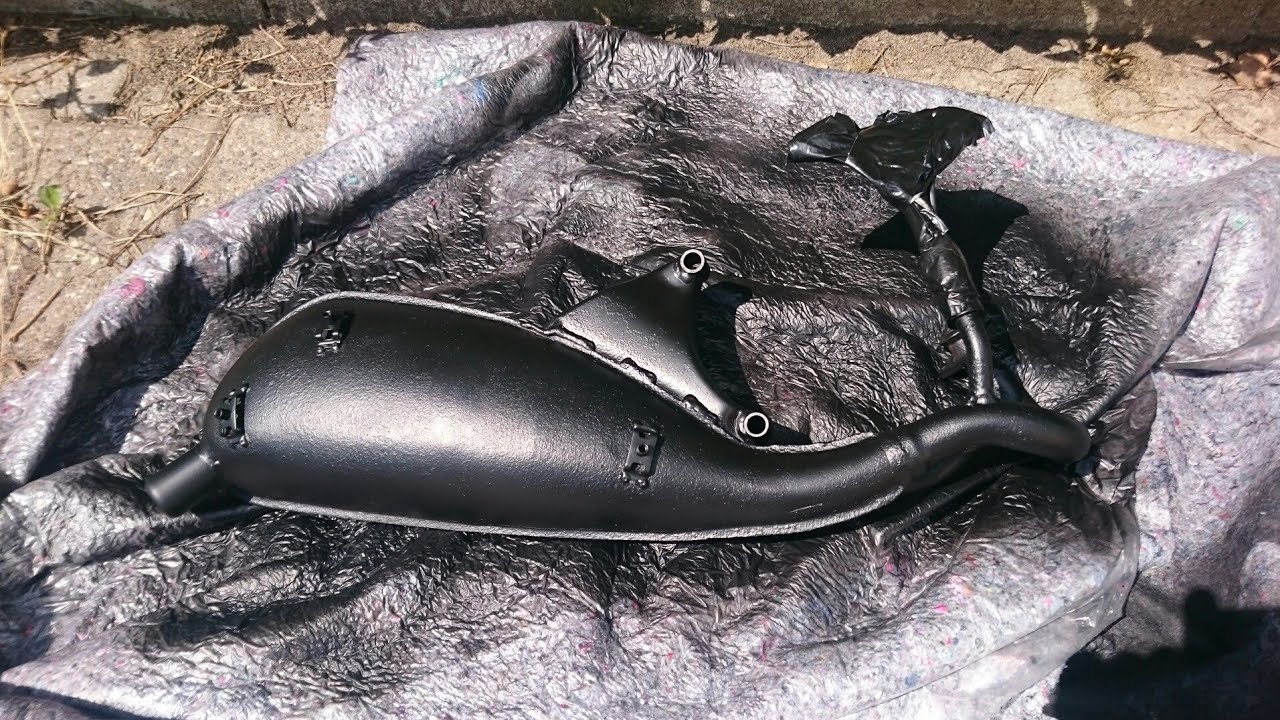 Vespa LX 50 | Scheunenfund Teil 4 | Auspuff Ein-Ausbau | Lackieren