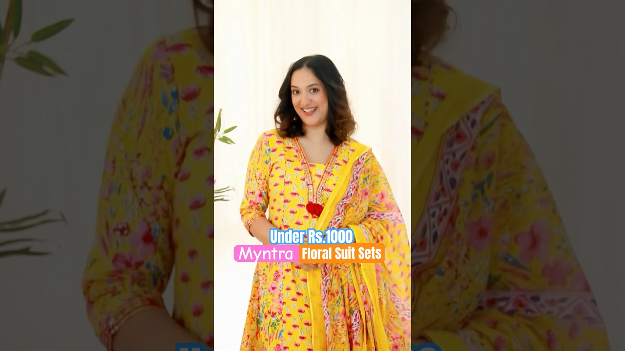 Myntra Pure Cotton Floral Suit Sets under Rs. 1000  #myntrashirt #myntracoupancode #myntrabeauty