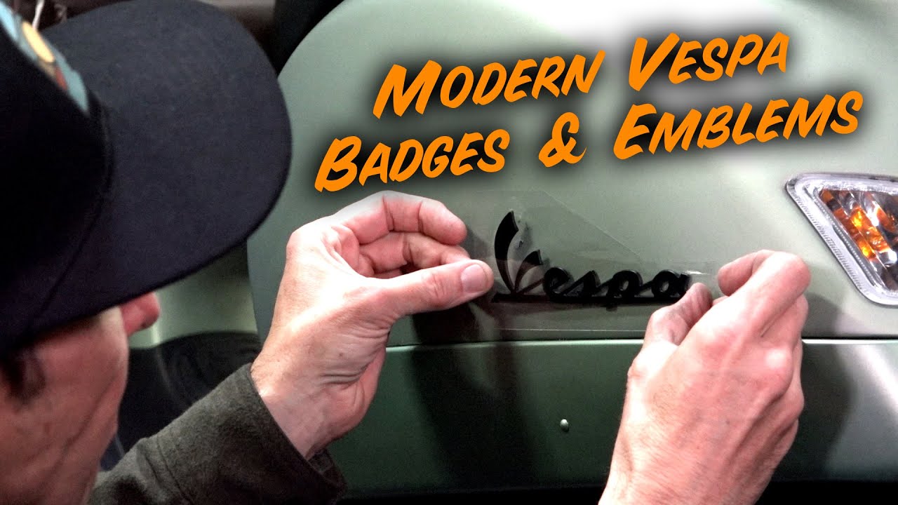 Modern Vespa “Vespa” Emblems and Badges
