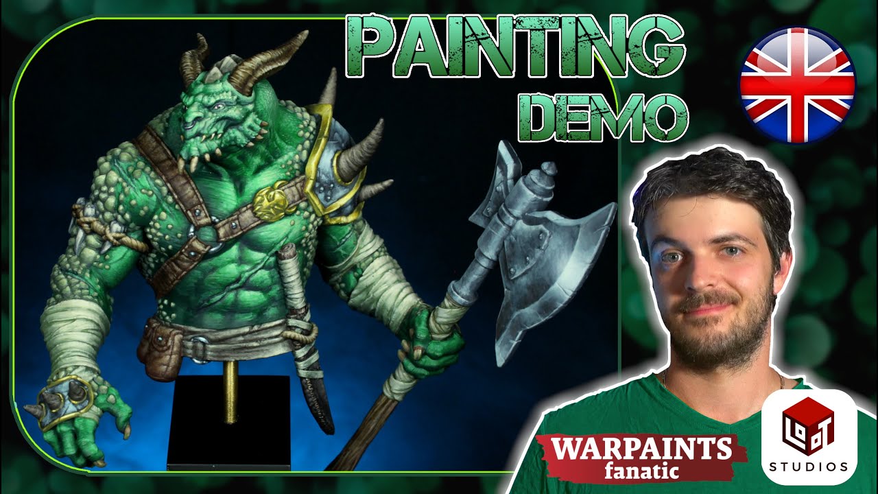 How I painted a Dragonborn bust with Warpaints Fanatic colours