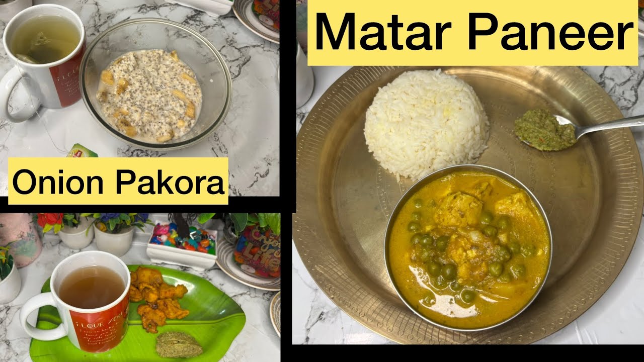 Matar Paneer 🧀 recipe || ￼ Onion Pakora ￼|| @healthylifestyle-q1c 