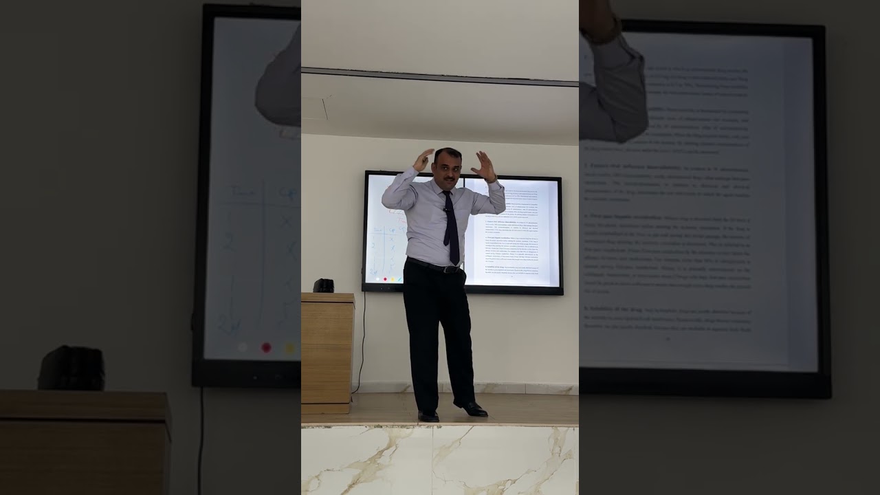 Pharmacology’s Dr.شذل،جابتر الأول عن bioavailability and distribution of the bady. 