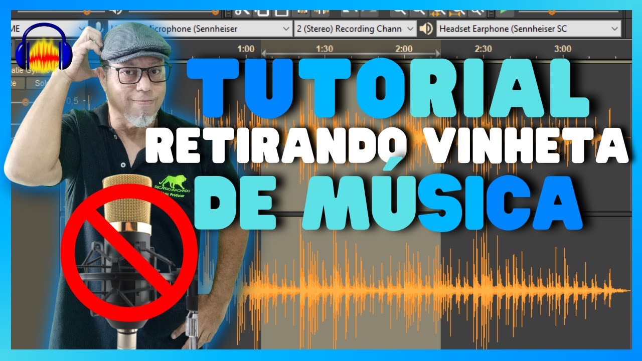 Como retirar vinheta de música no Audacity???