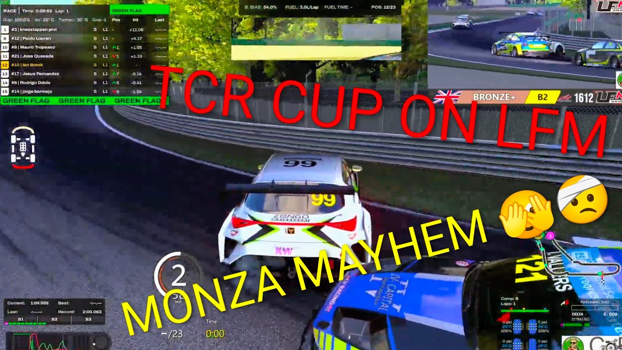 LFM on ASSETTO CORSA!! TCR cup @ MONZA 😒 Can I keep up LIVE and uncut!!