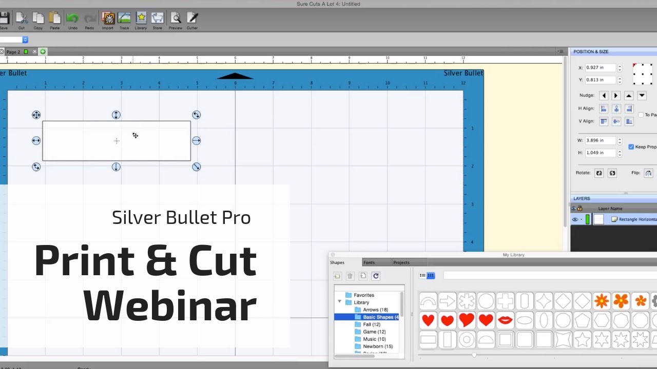 Print and Cut in Sure Cuts A Lot & Silver Bullet Webinar