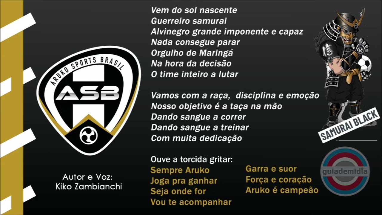 Hino do Aruko Sports Brasil  ( Maring&aacute; / PR ) | OFICIAL