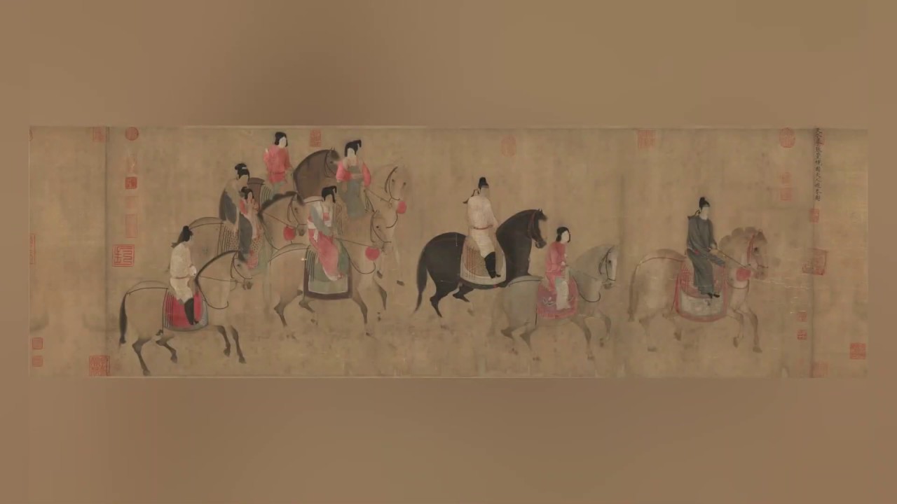 艺术赏鉴：唐代 张萱《虢国夫人游春图》高清国画赏析 原作细节观赏 原作细节观赏  