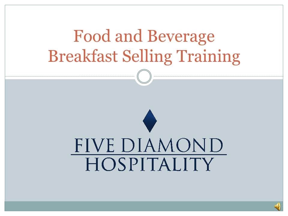 Hotel Food and Beverage Breakfast Selling Training