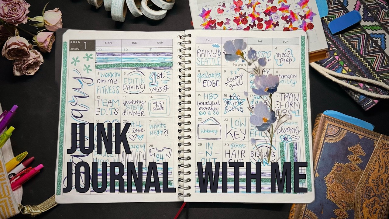 Updating My Junk Journal ✿ Habit Trackers, Doodles & Flip Through