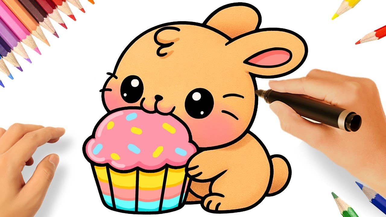 COMMENT DESSINER UN LAPIN MIGNON FACILE 🐇🧁