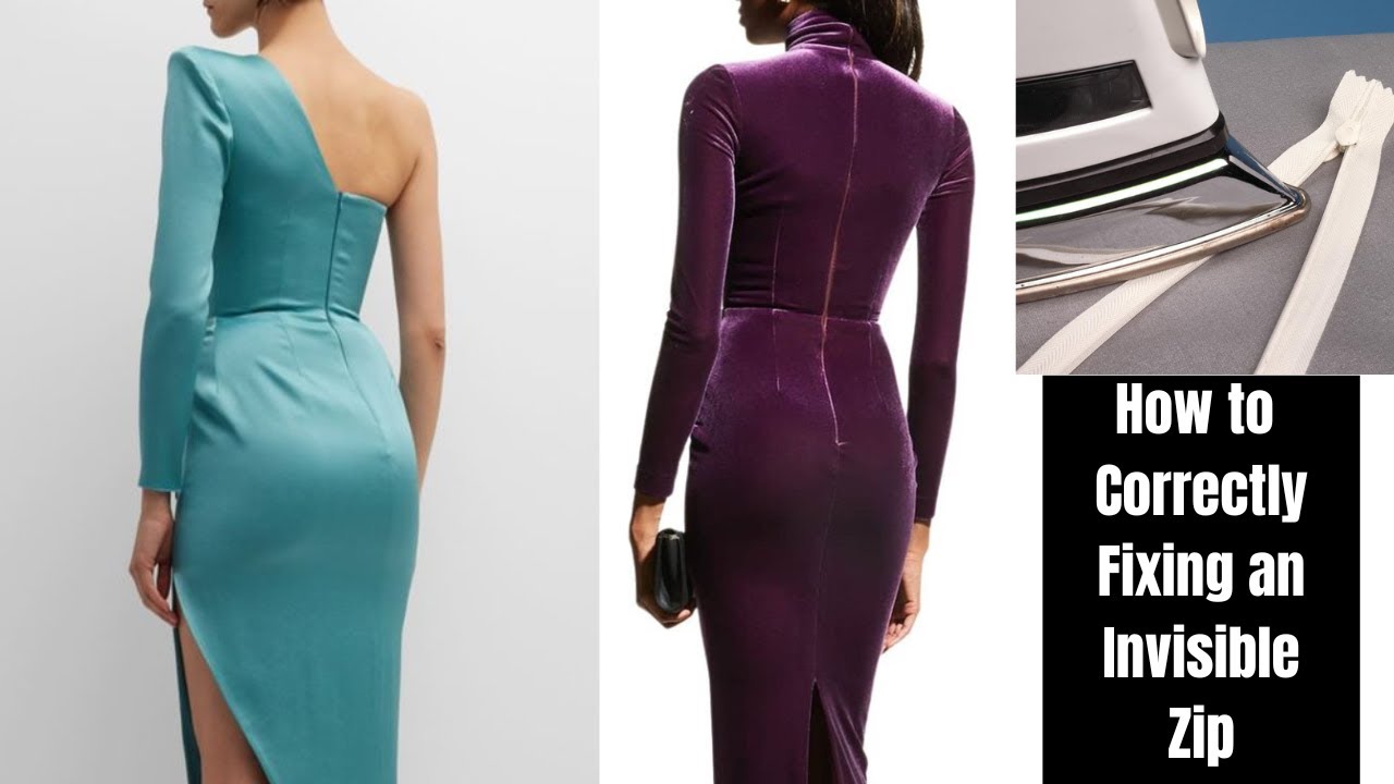 Как починить невидимую молнию на лайкре | эластичный материал