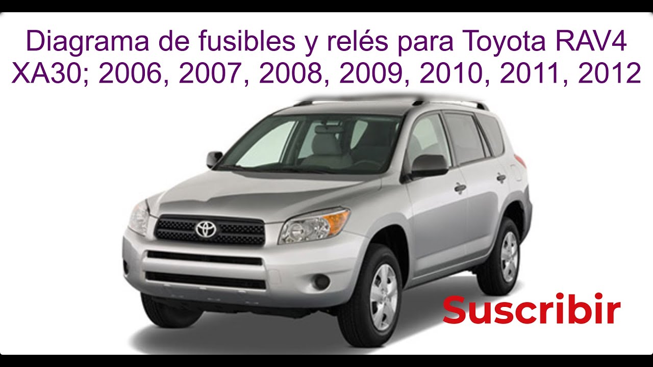 Diagrama de fusibles y relés para Toyota RAV4 XA30 / 2006 / 2007 / 2008 / 2009 / 2010 / 2011 / 2012.