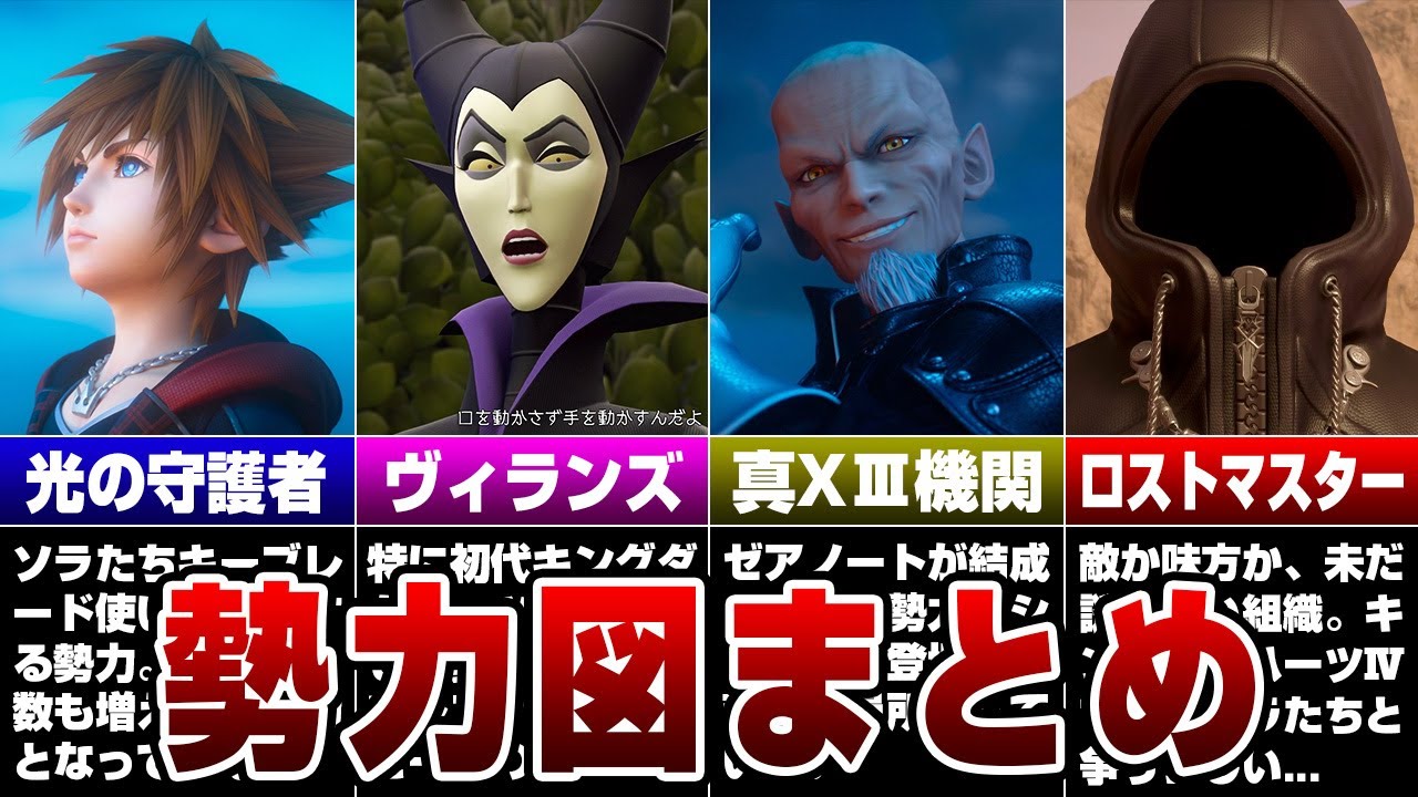 キングダムハーツの勢力図を分かりやすく解説