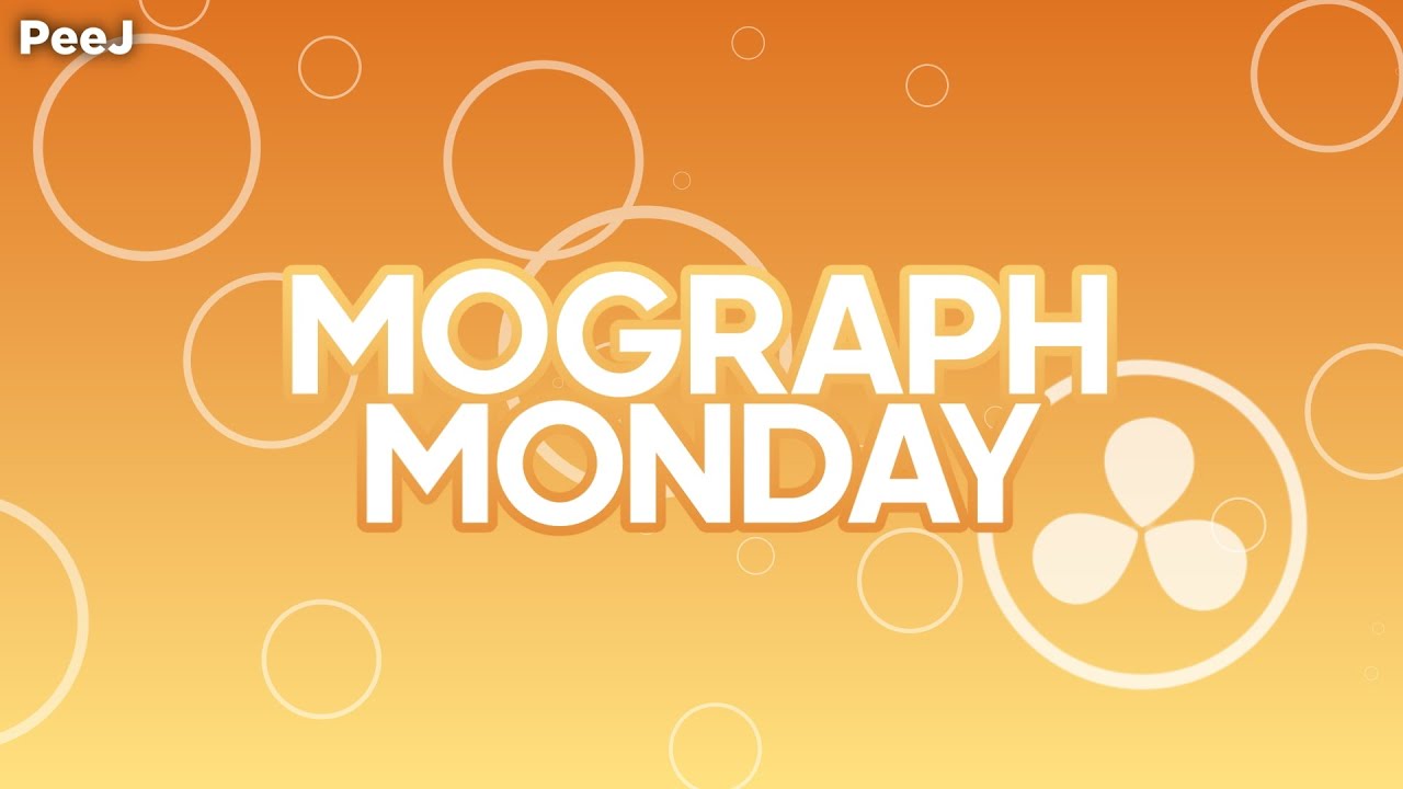 Mograph Monday | Ring Animation | DaVinci Resolve