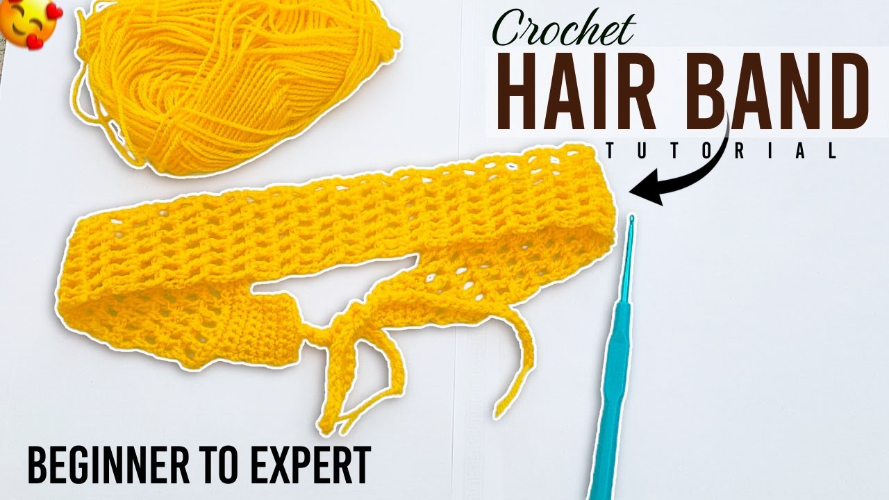 Just 15 Minute Easy Crochet Hair Band Tutorial for Beginners | How to make crochet headband