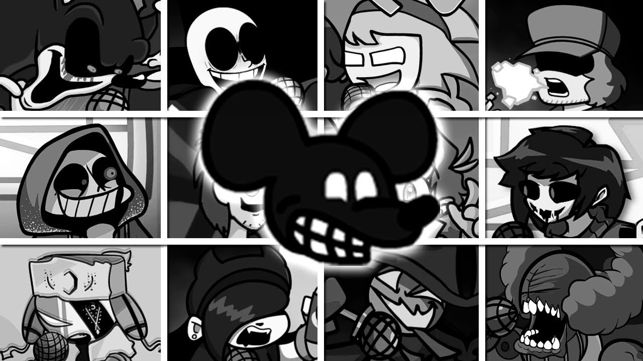 FNF Happy - But Everyone Sings It 🎤 (Different Characters Sing It) VS Suicide Mouse