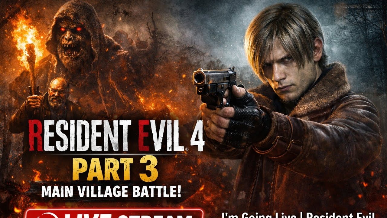 Resident Evil 4 Remake 🔥 Part 5| Main Village Battle 😱 | LIVE Gameplay Hindi