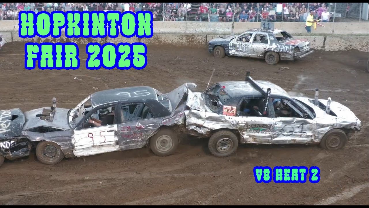 Hopkinton NH Fair 2025 - V8 Heat 2 - Demolition Derby (Sunday)