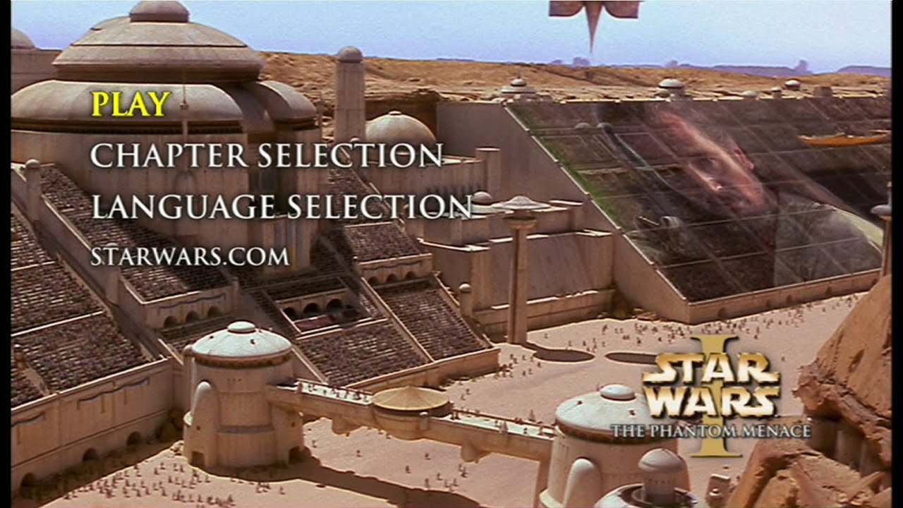 Star Wars Episode I The Phantom Menace DVD Menu   Pod Race