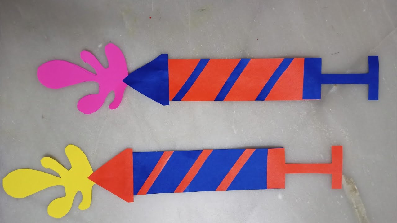 #shorts Holi paper pichkari making/ easy paper craft for kids