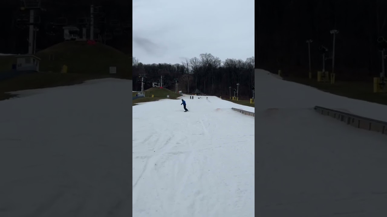 Going FULL SPEED onto a rainbow box💨🏂 #snowboard #tricks #shorts #box #gopro