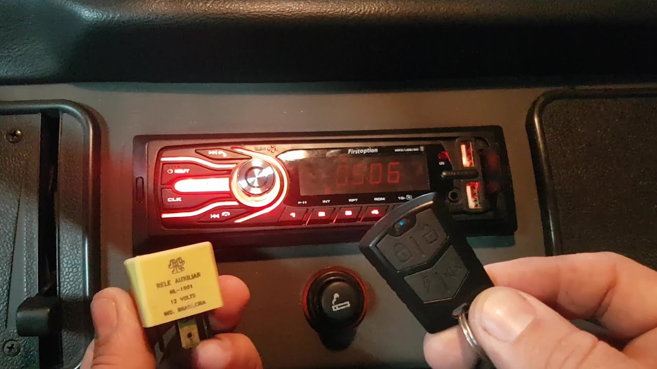 Desligando o som pelo Alarme com a instalação de um relé