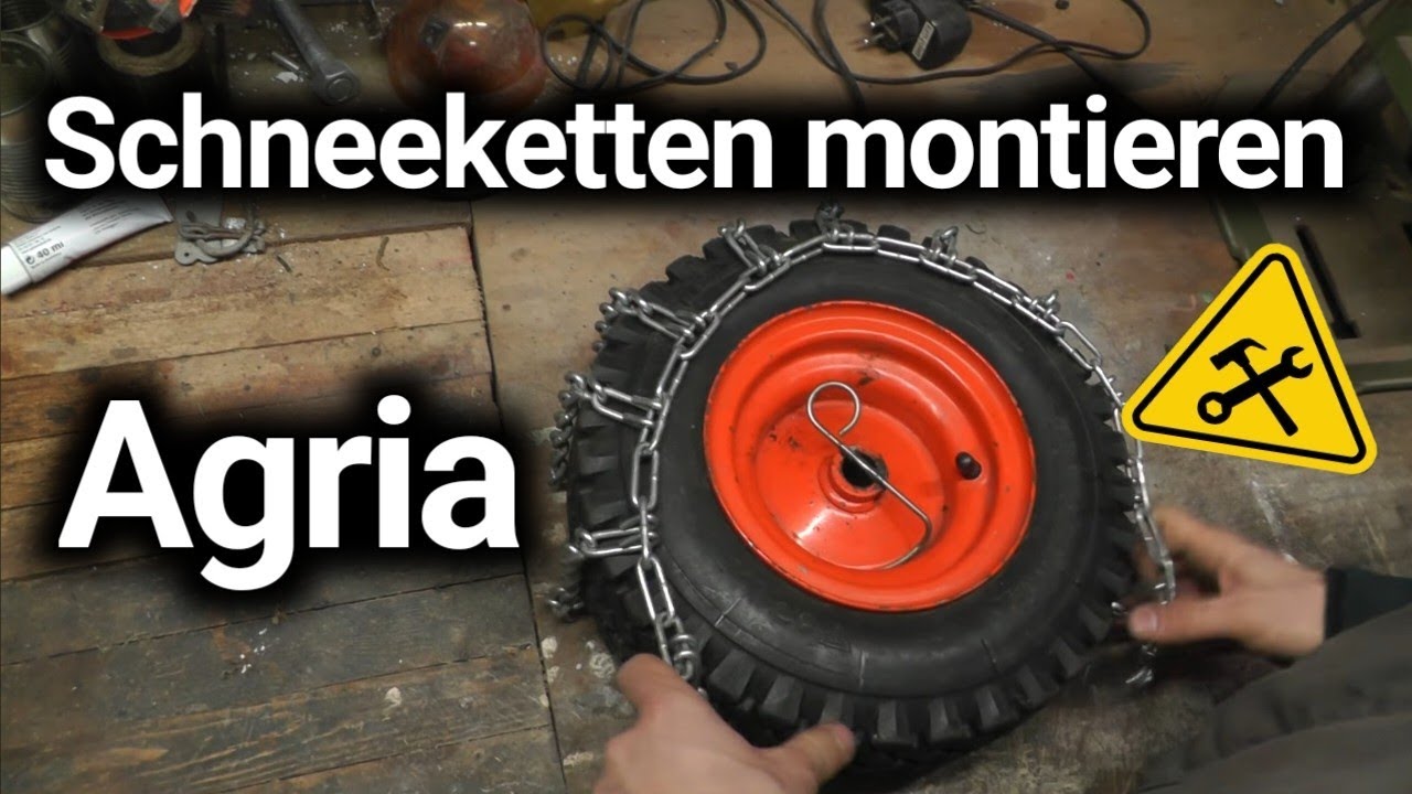 Agria: Schneeketten am Reifen anbringen || Anleitung - So wird´s gemacht!