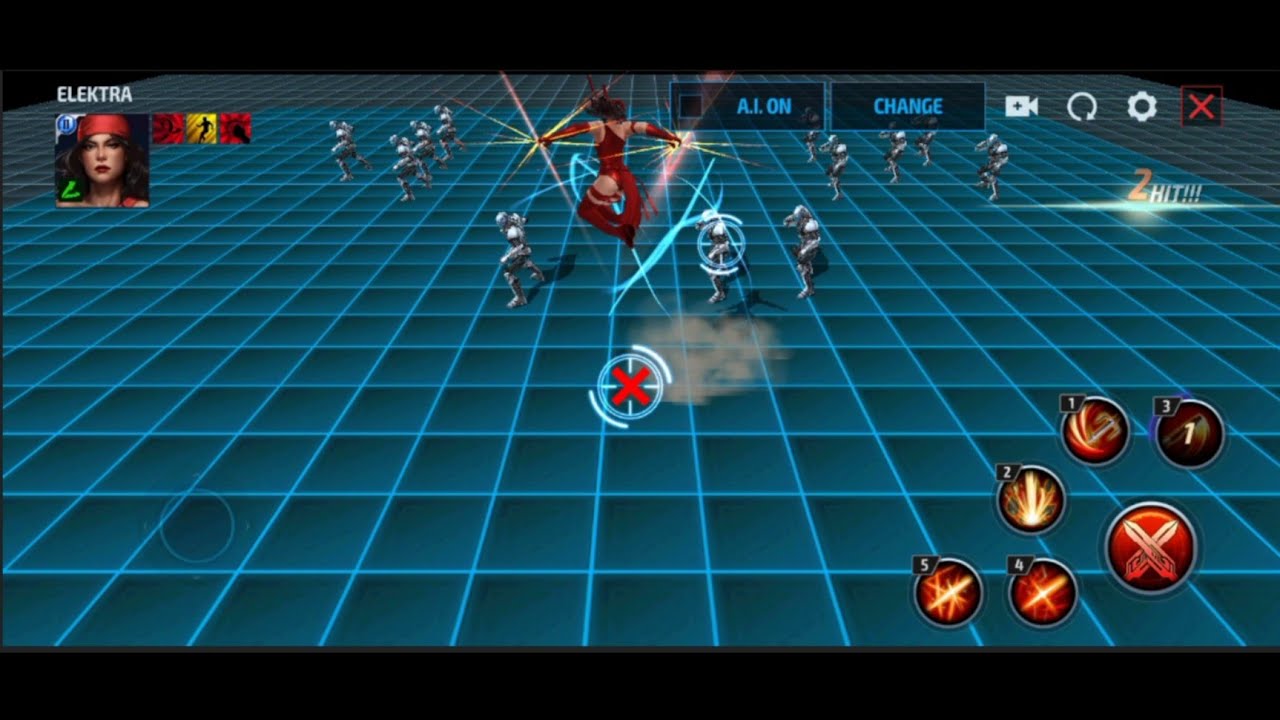 Electra in Modern suit skills preview | Marvel Future Fight