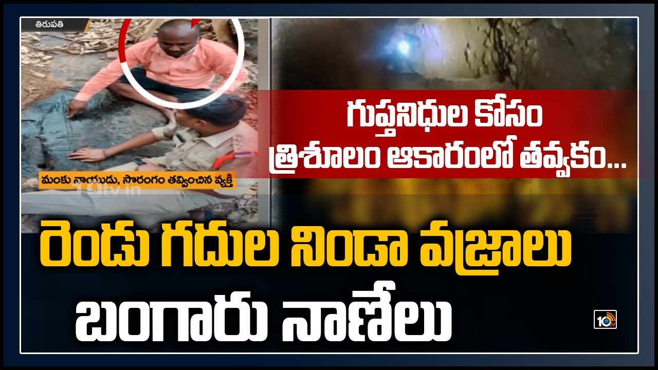 గుప్తనిధుల కోసం త్రిశూలం ఆకారంలో తవ్వకం... రెండు గదుల నిండా వజ్రాలు, బంగారు నాణేలు | Tirumala | 10TV