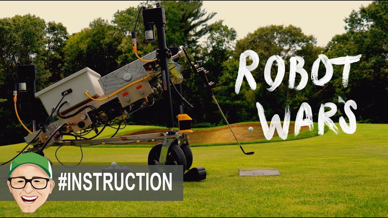 MARK TAKES ON THE TITLEIST SPIDER ROBOT