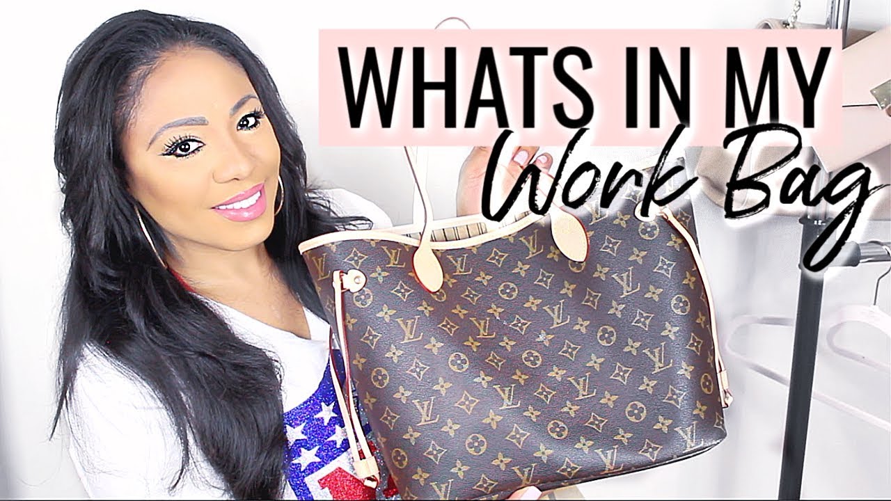 WHAT'S INSIDE MY WORK BAG | LOUIS VUITTON NEVERFULL MM AFFORDABLE!