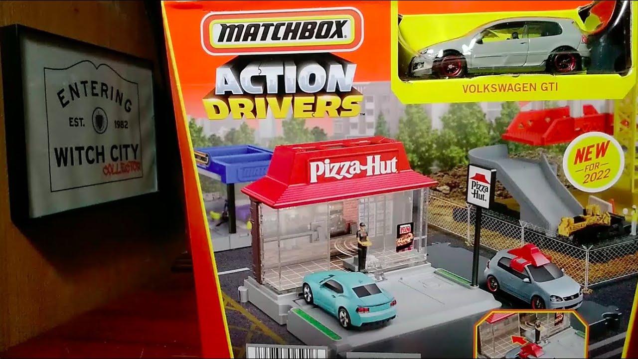Unboxing Matchbox Action Drivers Pizza Hut Run Play Set