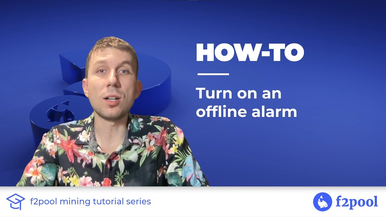 How to turn on an offline alarm using f2pool app