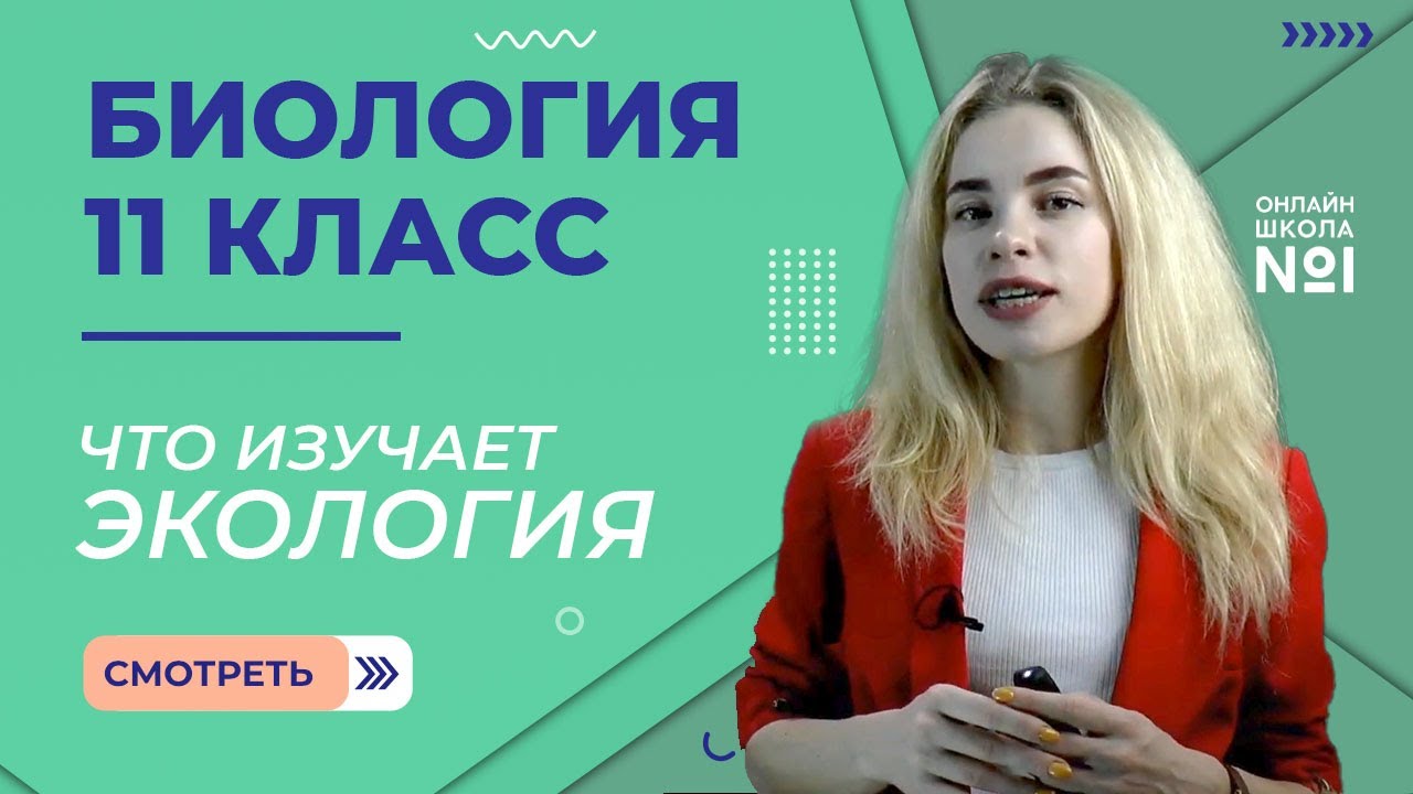 Что изучает экология. Видеоурок 17. Биология 11 класс