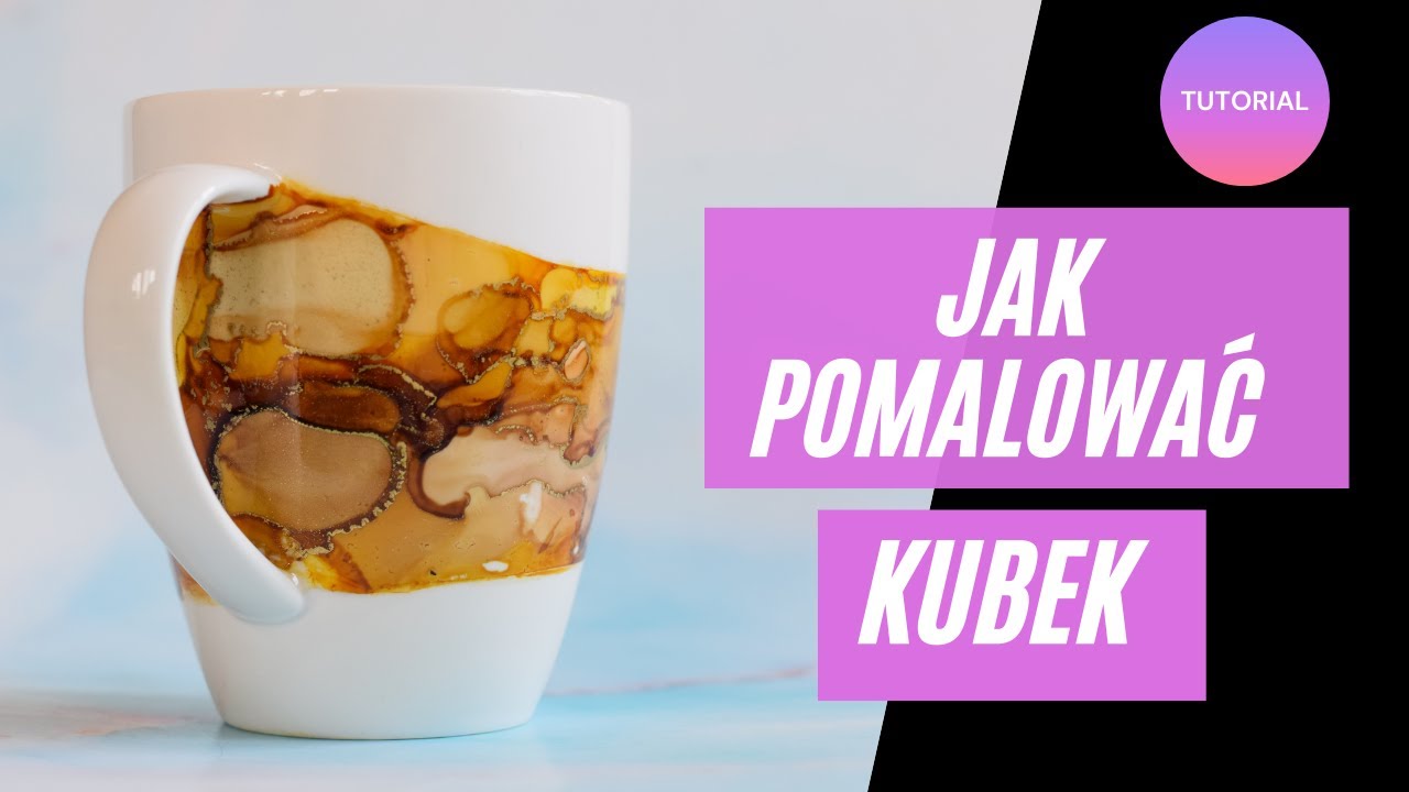 Jak pomalować KUBEK? Instrukcja Krok po kroku - Tusz alkoholowy brązowy / Tutorial cz.04