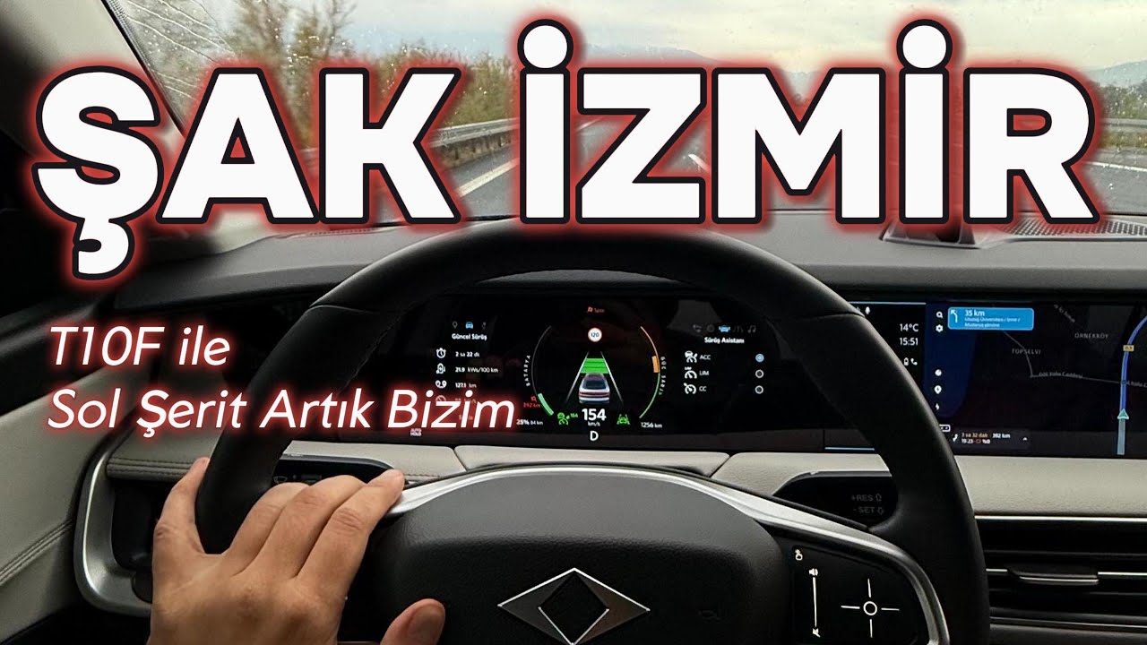 154 Km/h İzmir otoyolunda Togg T10F ile sol şerit artık senin !