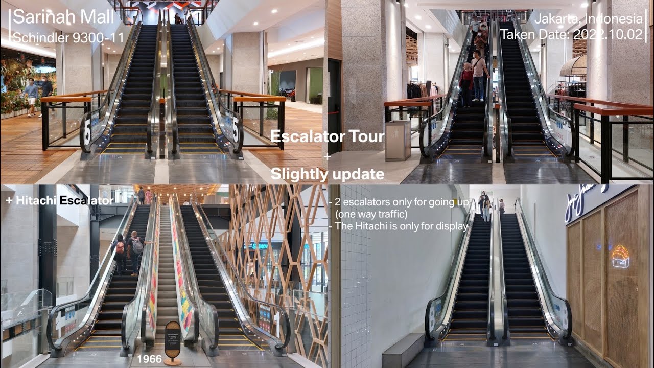 Update to Schindler 9300-11 and Hitachi Escalators at Sarinah Mall, Jakarta