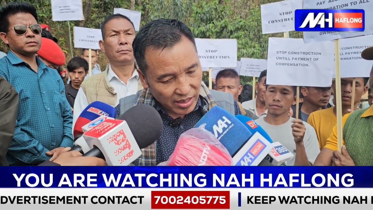 Landowners inDima Hasao’s LaisongStage Protest Over Compensation Delay,Warn of Intensified Agitation