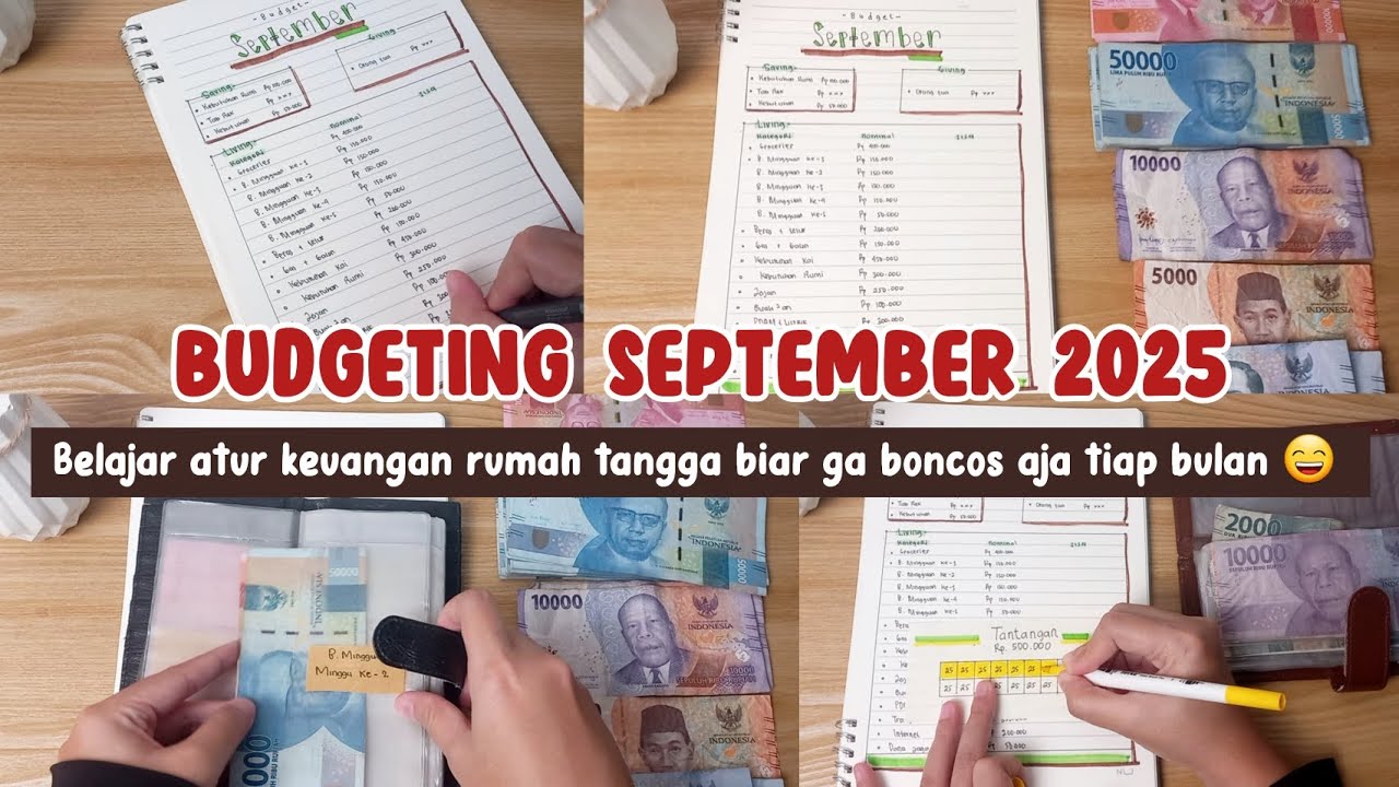 Budgeting September 2025 | atur keuangan rumah tangga | isi saving challenge ✨️