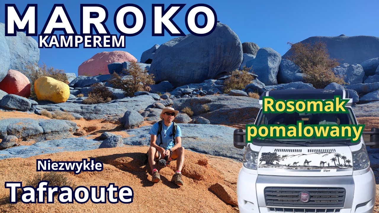 Fantastyczne Tafraoute, jedno z naszych TOP3 miejsc w Maroku gdzieś w górach Antyatlas #vanlife
