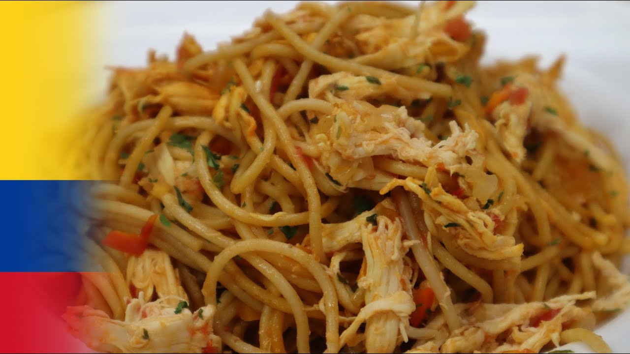 Spaghettis con pollo