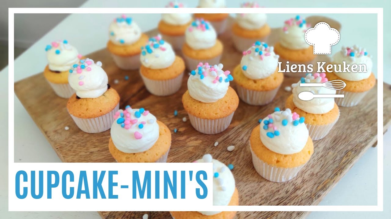Cupcakes, maar dan mini | CUPCAKES | Kleine cupcakes met citroen en bosbes