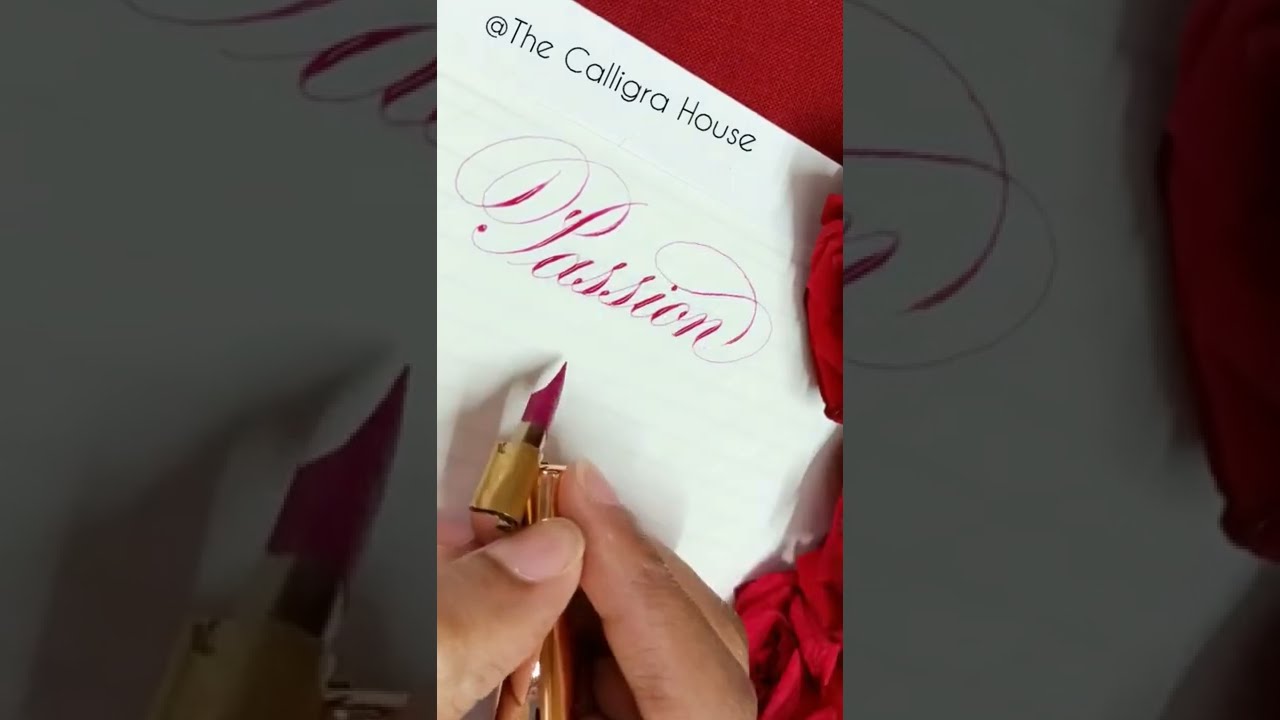 Passion | Copperplate Calligraphy | Oddly Satisfying | #ytshorts #shorts