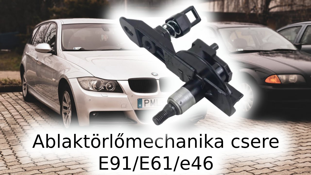 BMW E91 ablaktörlőmechanika csere / rear wiper replace.