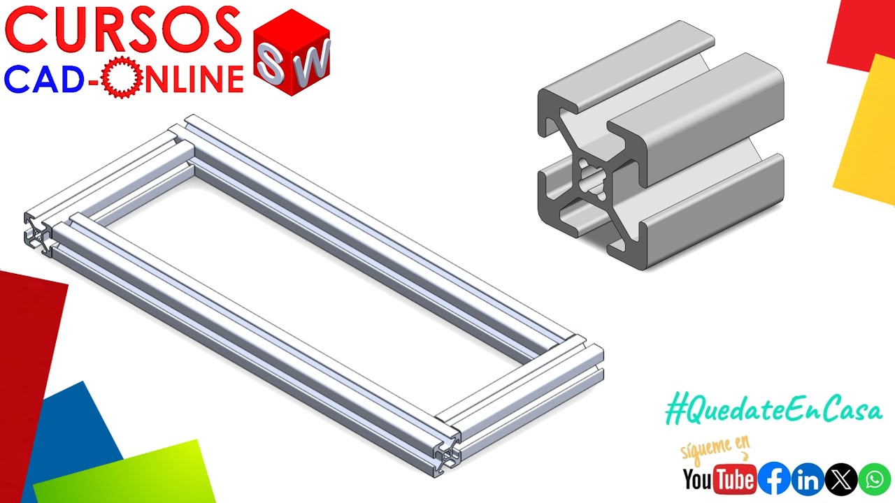Solidworks Weldments: Libreria Perfil de Aluminio