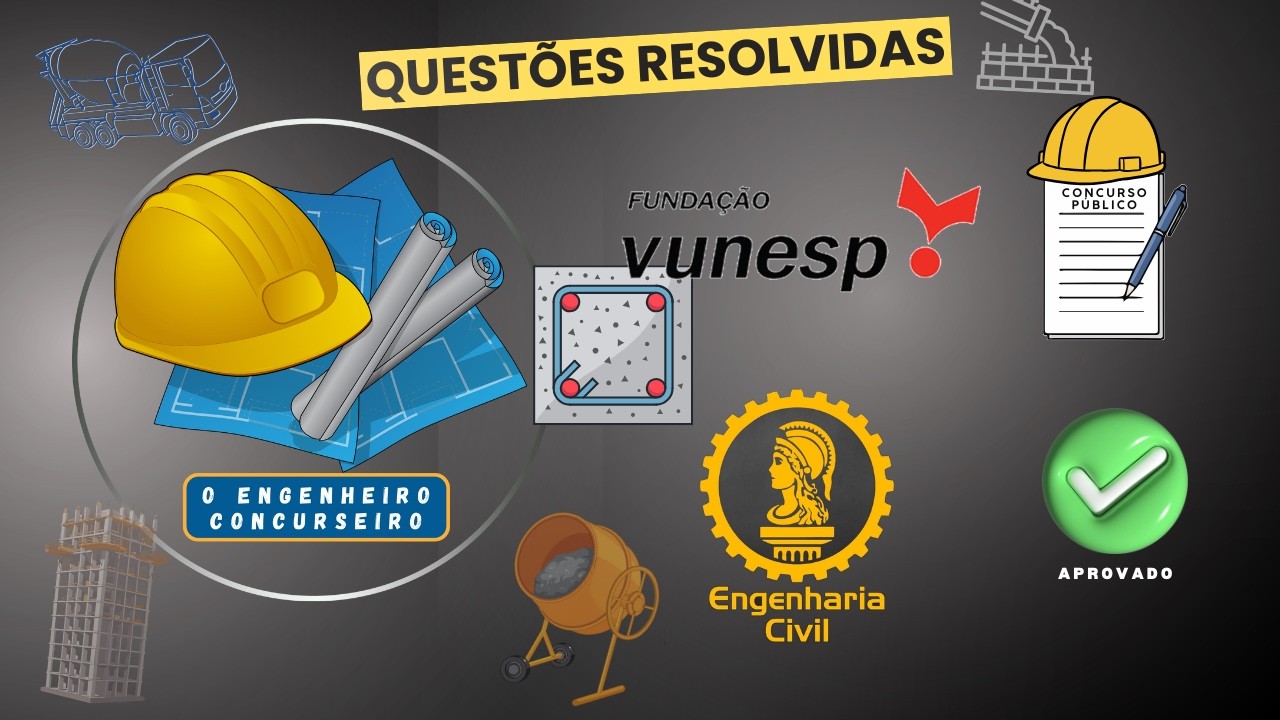 Concreto armado | Área de aço em pilares | VUNESP | Engenharia civil