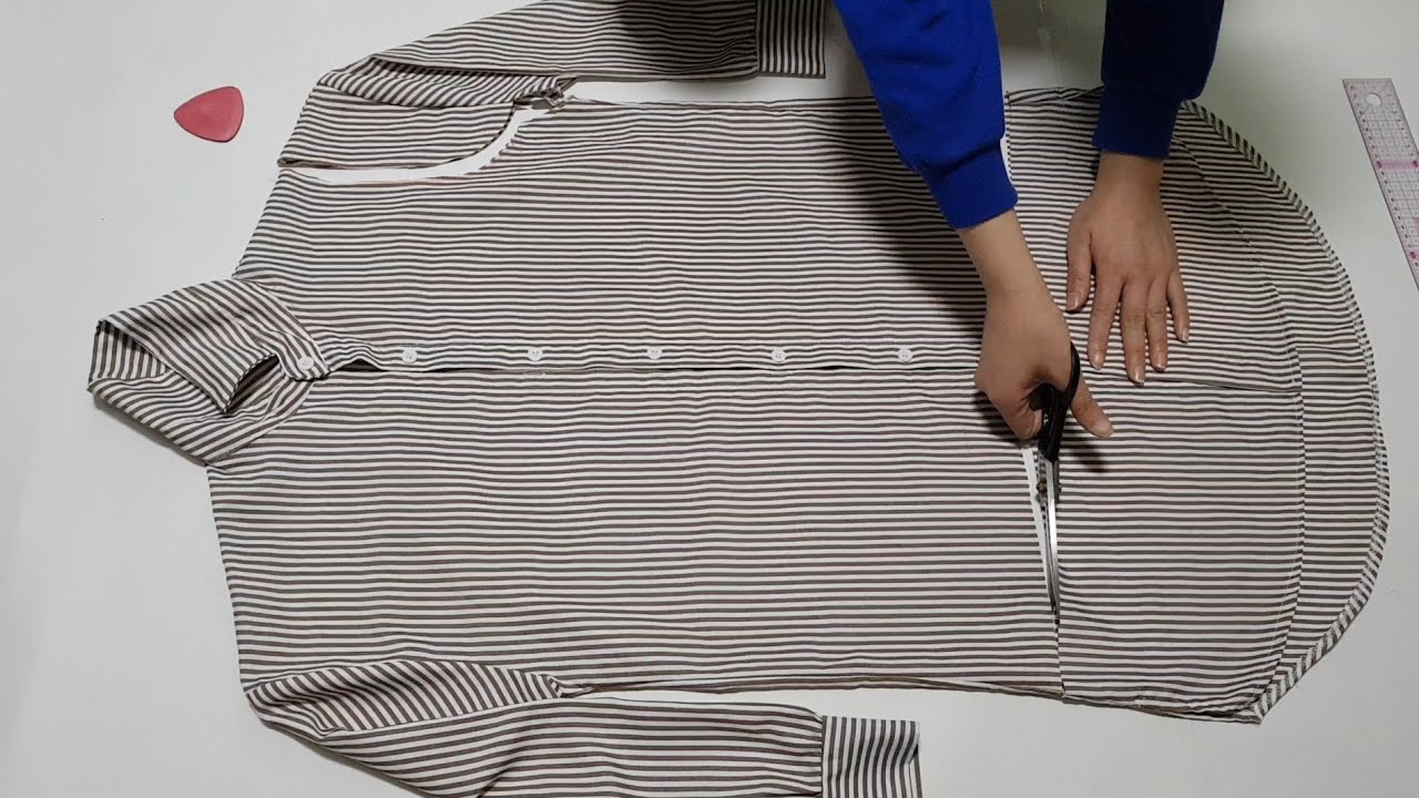 DIY/안 입는 셔츠 버리지 마시고 새롭게 변신해 보세요/셔츠리폼/Try a new shirt you don't wear.